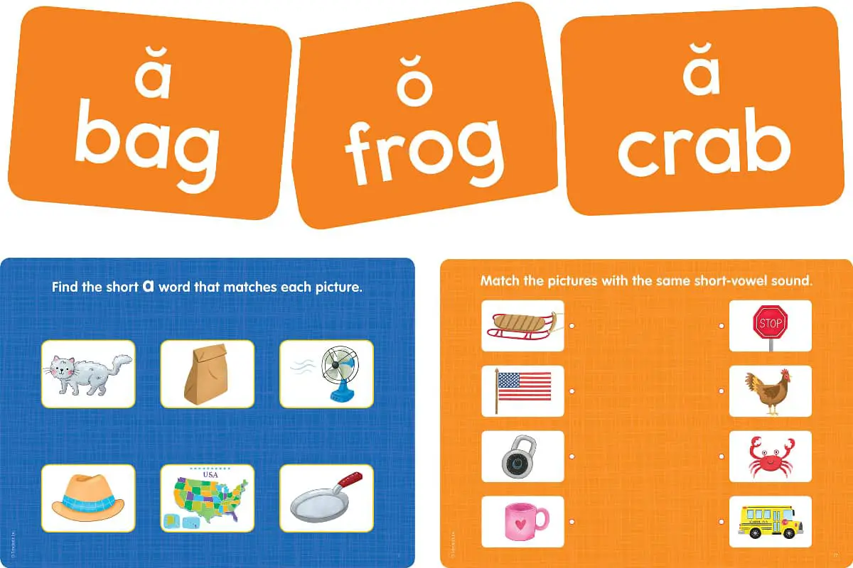 Learning Mats: Short Vowels is a game to teach reading and spelling skills.
