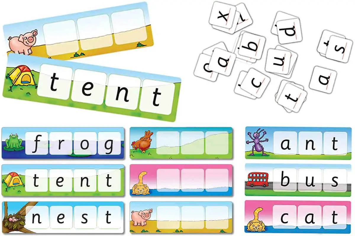 Match & Spell Puzzles is a matching and spelling card game to practice letter recognition and phonetic word building.