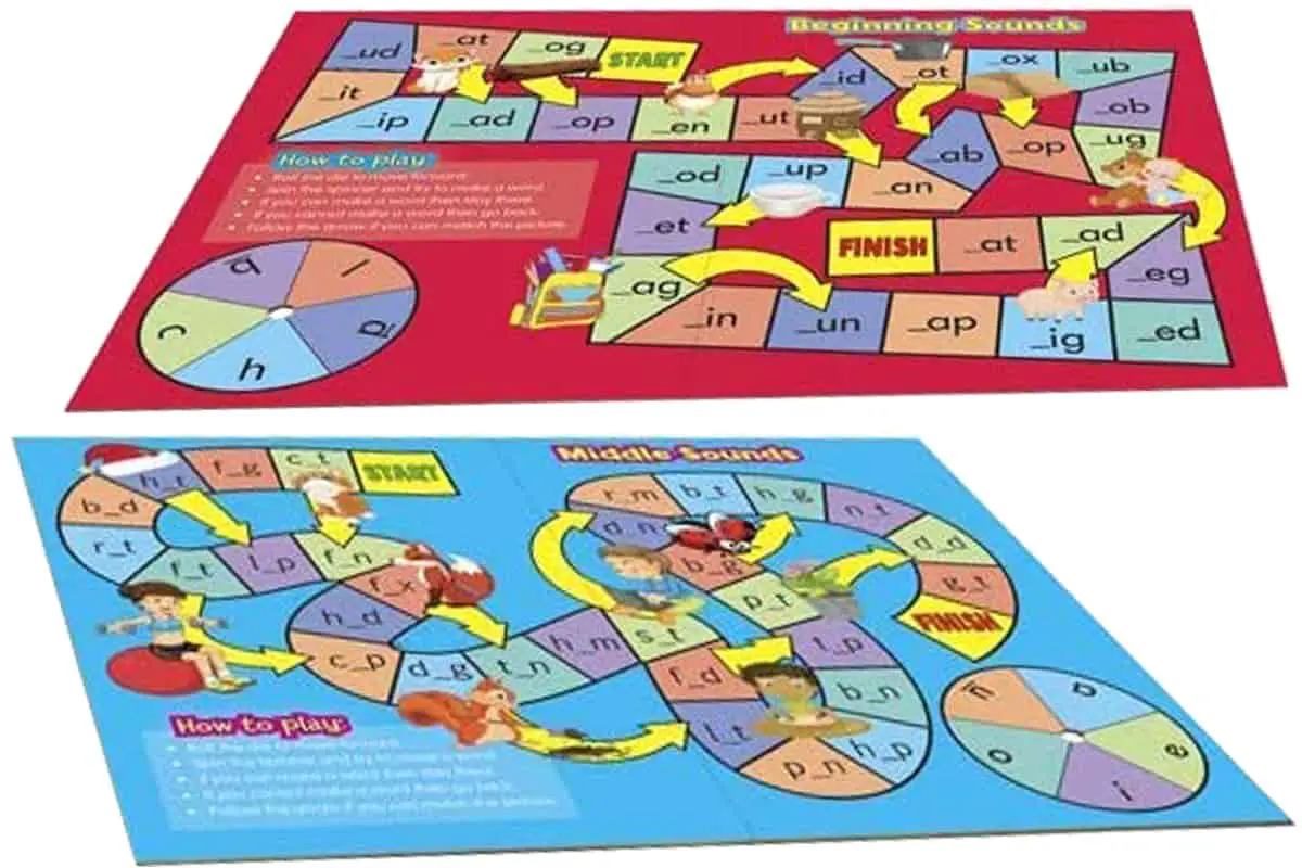 Phonics Board Games is a board game to reinforce letter sound recognition.