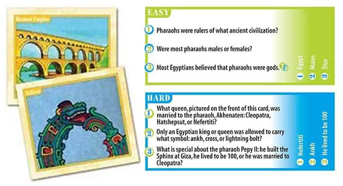 Professor Noggin’s Ancient Civilizations is a card quiz game to learn the facts about ancient civilizations.
