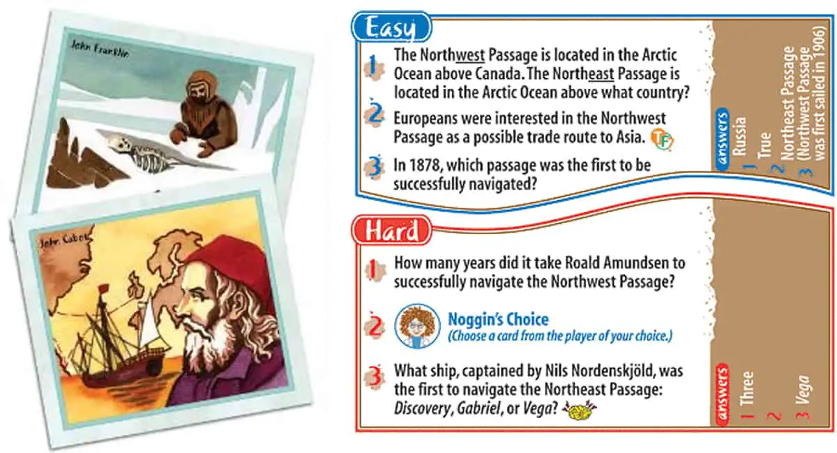 Professor Noggin’s Explorers is a card quiz game to learn about the explorers in the Age of Exploration.