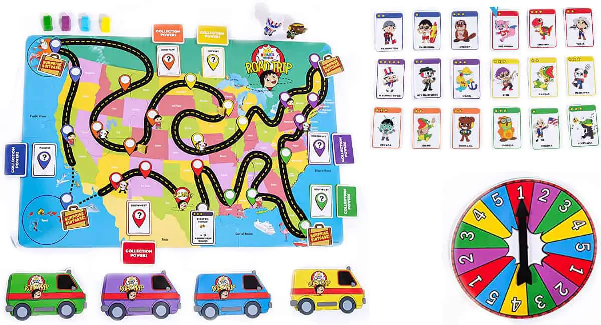 Road Trip Board Game is an educational board game to learn facts about the US States and regions.
