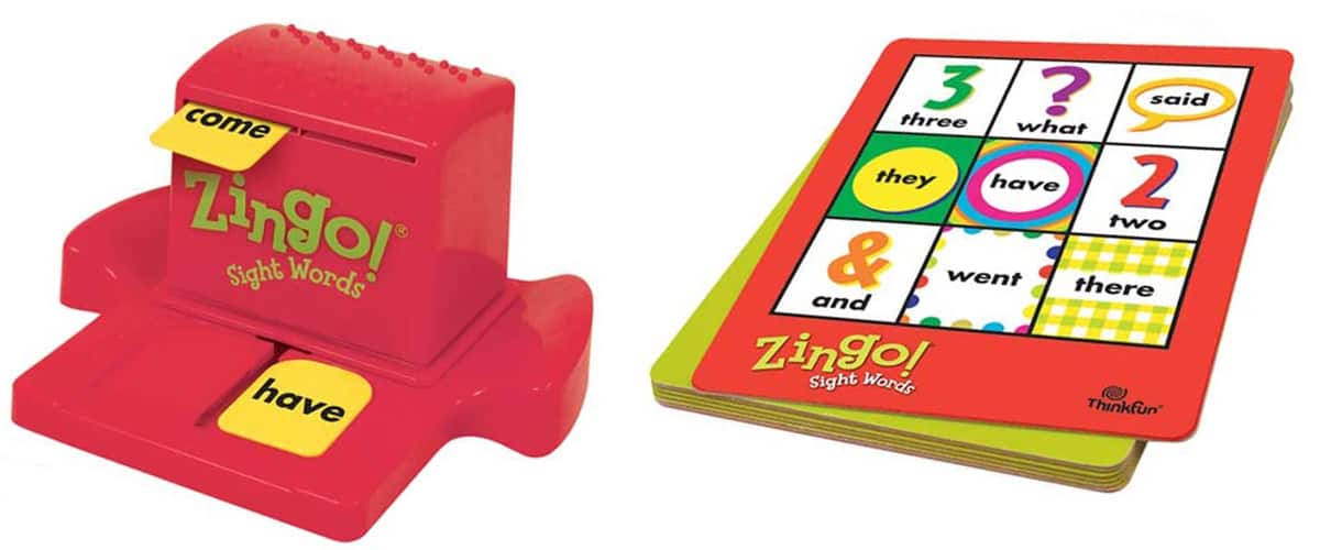 Zingo Sight Words is a bingo-inspired game to teach reading and word recognition.