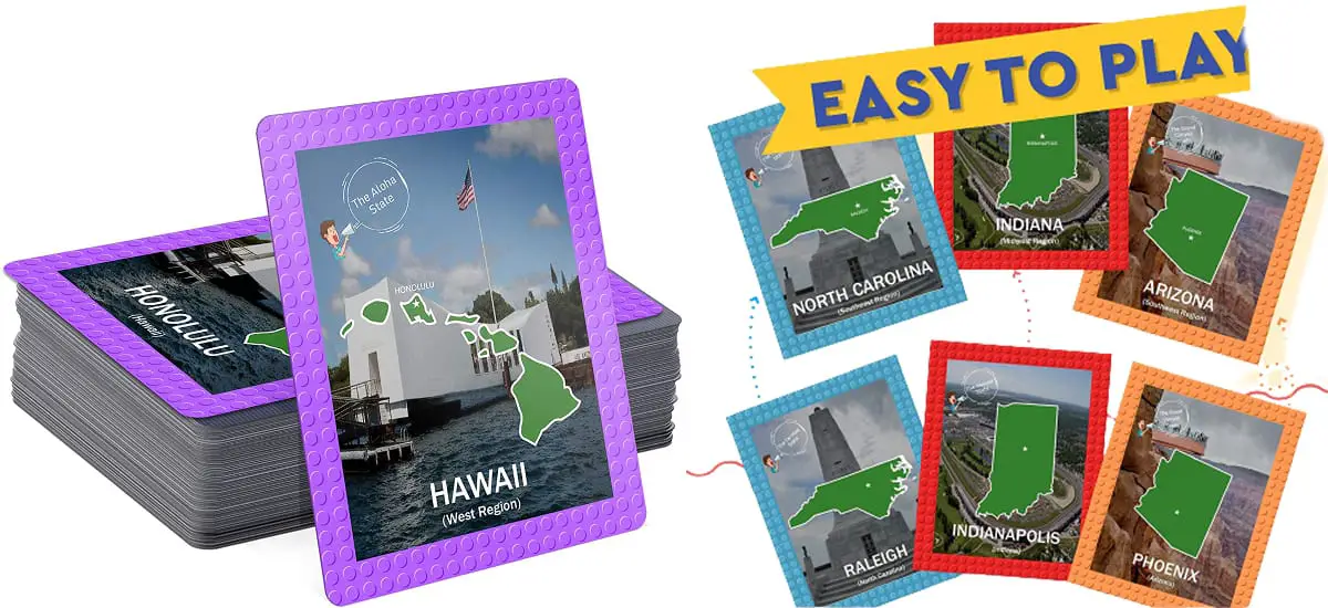 United States Memory Matching Card Game is a game to teach the 50 different states and their capitals.