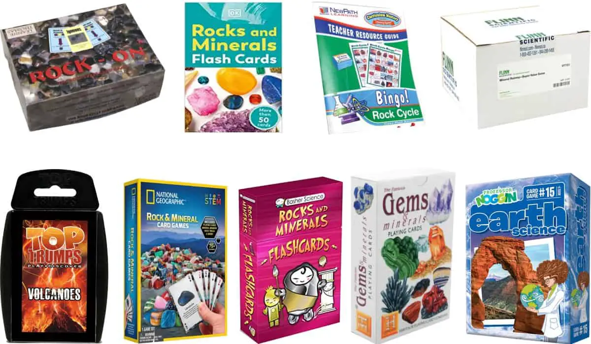12 Geology Card Games, Bingo Games, and Flashcards for Homes and Schools