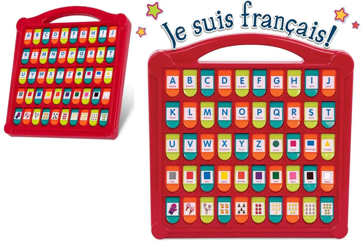 Hide & Seek Alphabet – French (Battat), an interactive board game for teaching and learning French.