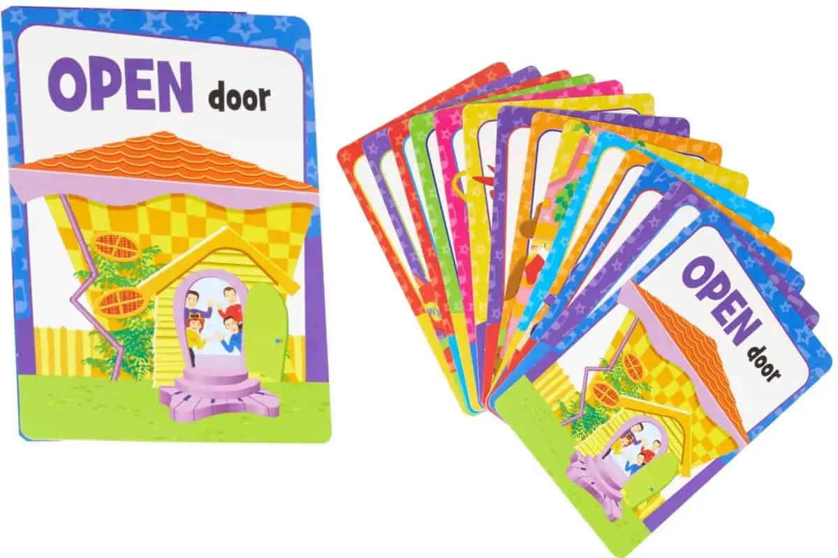Opposites Fun! (The WIggles), a card game to teach antonyms to your preschoolers to kindergarteners. 