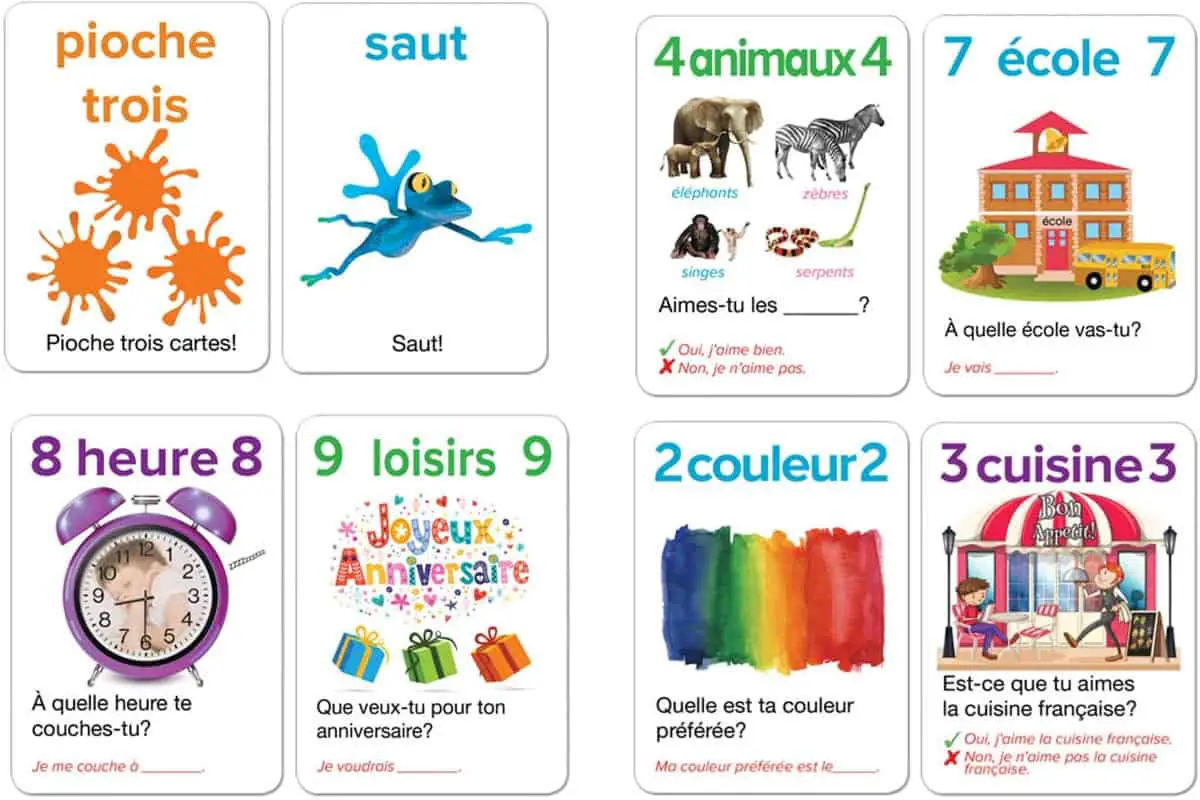 Q & R Niveau 1 (AGO Store), a French Language Card Game for Beginners.