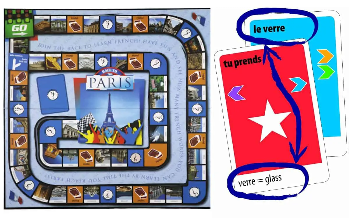 Race to Paris (Kloo) is a game to learn French vocabulary and develop your writing skills.