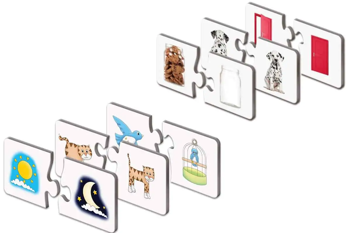 Match It: Opposites (The Learning Journey) are picture puzzles that teach antonyms.